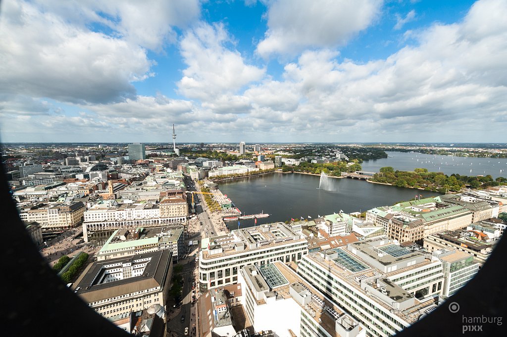Binnenalster vom St. Petri Turm